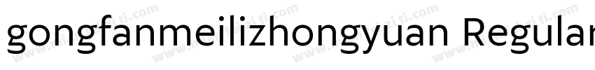gongfanmeilizhongyuan Regular字体转换